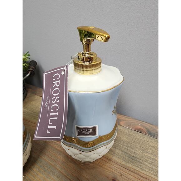 Croscill Napoleon 3 pc Bath Set Toothbrush Holder Soap Dispenser And Dish - Picture 4 of 10